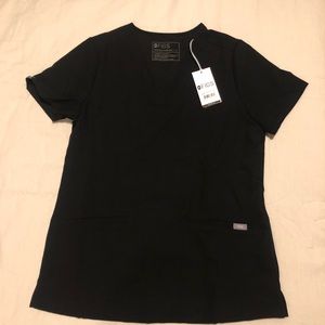 Figs Women’s Casma Three Pocket Top Black